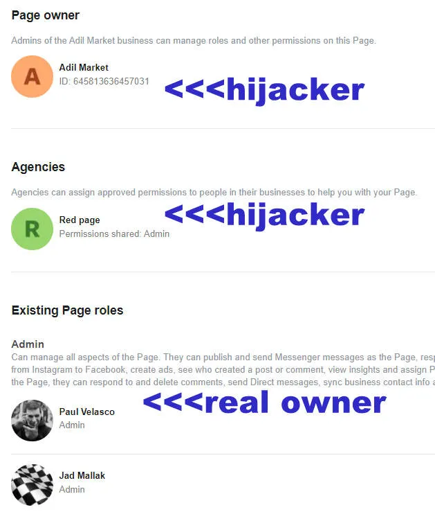 hijacked account