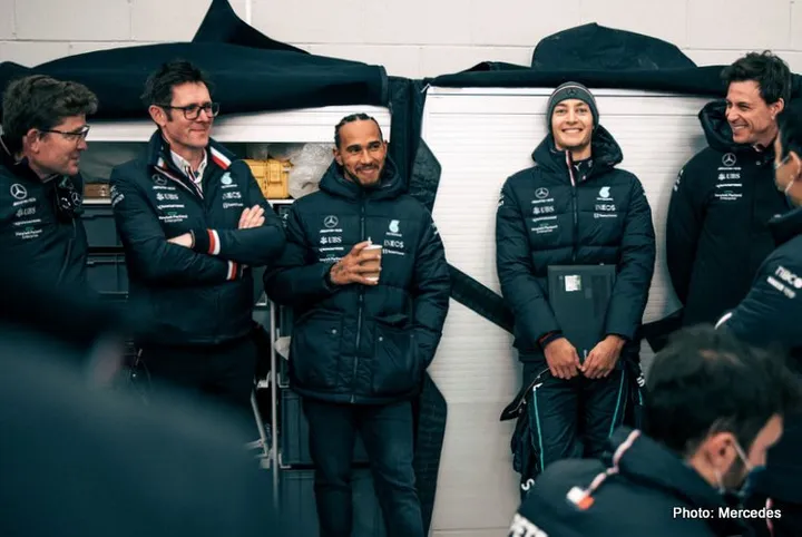 lewis hamilton george russell bahrain