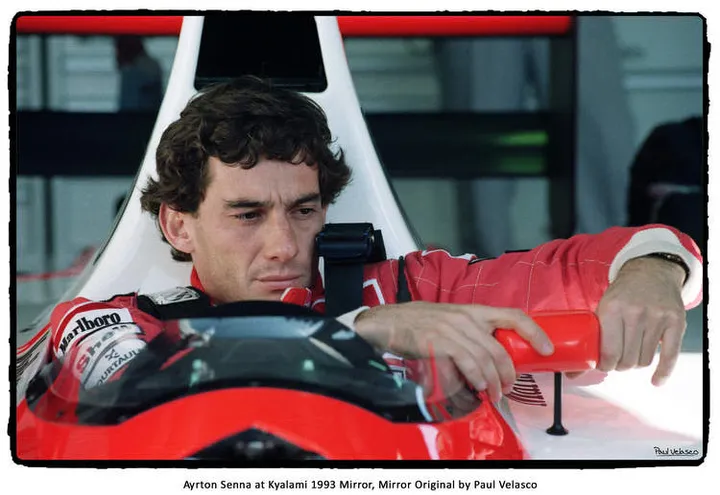 ayrton senna at kyalami 1993 mirror mirror original by paul velasco