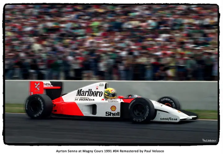 Ayrton-Senna F1 historic photo