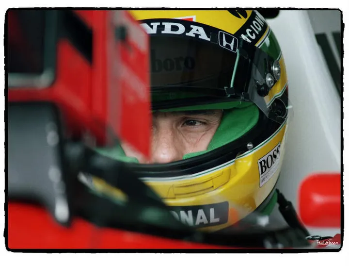 ayrton senna eye to eye photo by paul velasco original