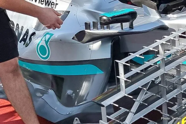 Drastically upgraded Mercedes in Bahrain, almost no sidepods