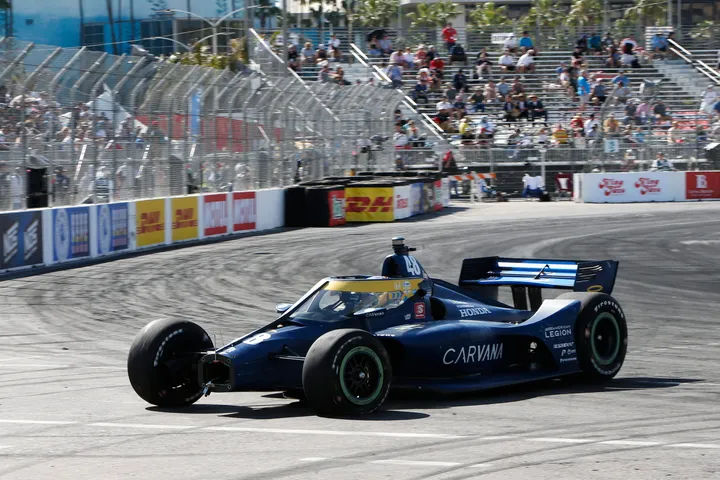 Wrist concern for Johnson after Long Beach practice crash - Speedcafe