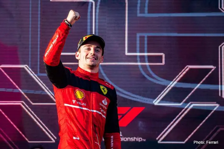 leclerc melbourne race 2022