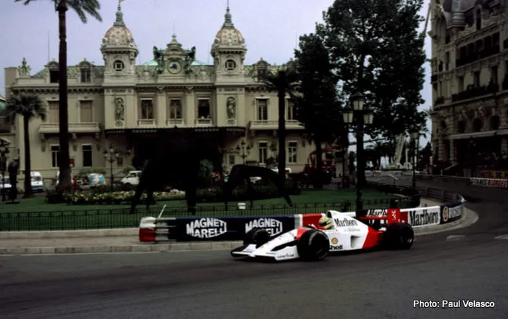 Photo by Paul Velasco 1991 Monaco Grand Prix, Monte Carlo Ayrton Senna, McLaren-Honda