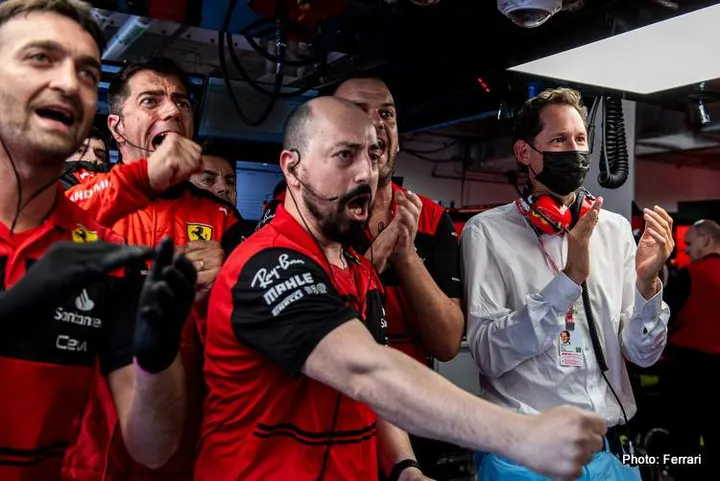 ferrari pit garage miami quali 2022