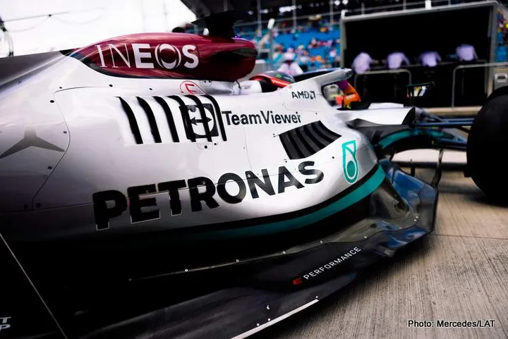 mercedes w13 sidepods miami 2022