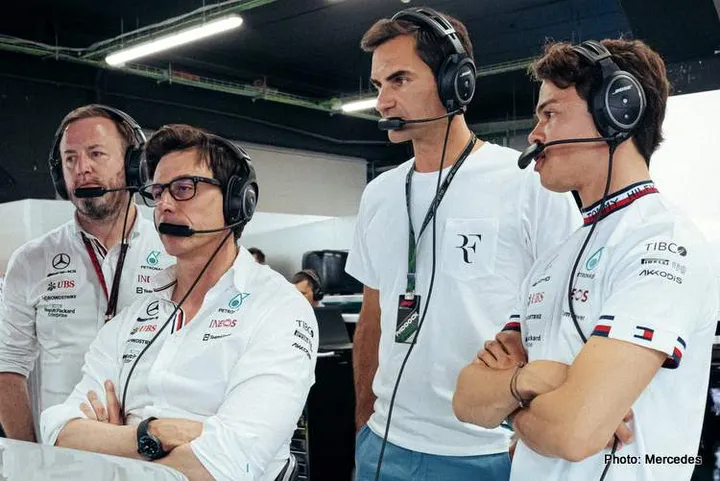 toto wolff roger federer mercedes 