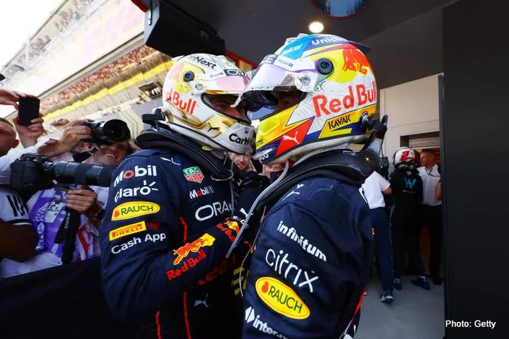 verstappen perez barcelona race 2022