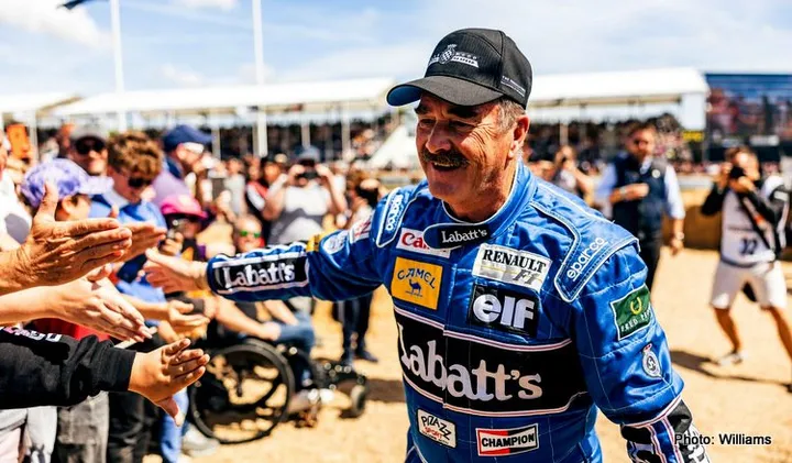 Williams Racing reunited 1992 Formula 1 World Driver’s Champion Nigel Mansell with his championship-winning car, the FW14B