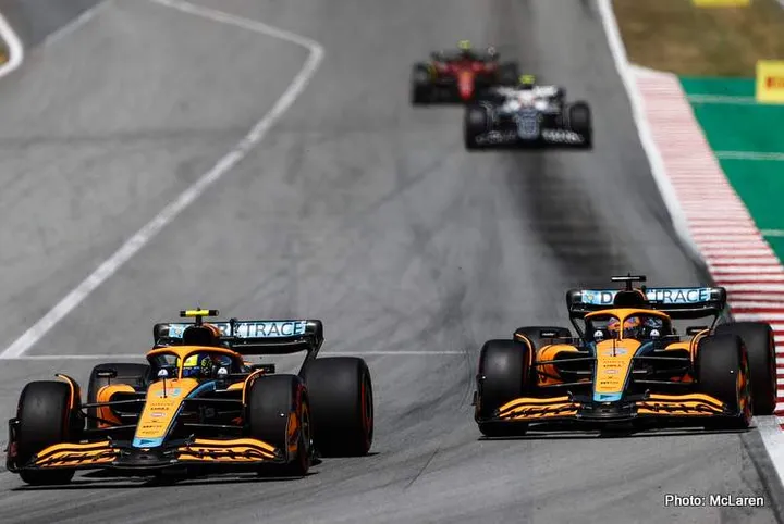norris ricciardo barcelona 2022