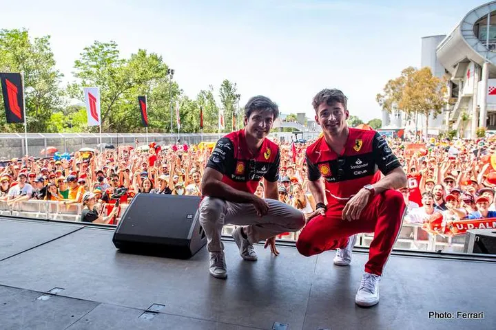 sainz leclerc barcelona event 2022