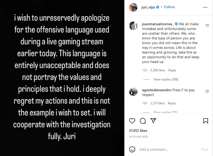 vips apology