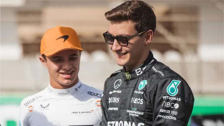George Russell takes a bit of my glory away"- Lando Norris takes cheeky dig at 24-year old Mercedes superstar after maiden pole position in Hungary - The SportsRush