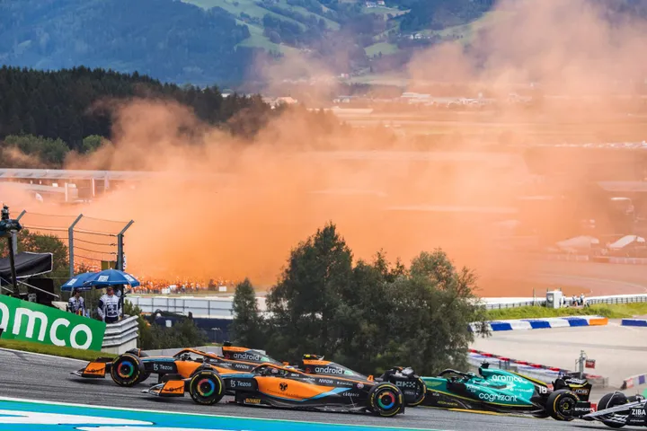 Verstappen: Don't throw flares onto the track!