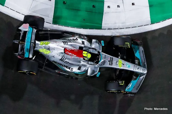 hamilton mercedes f1 ground effect post f1