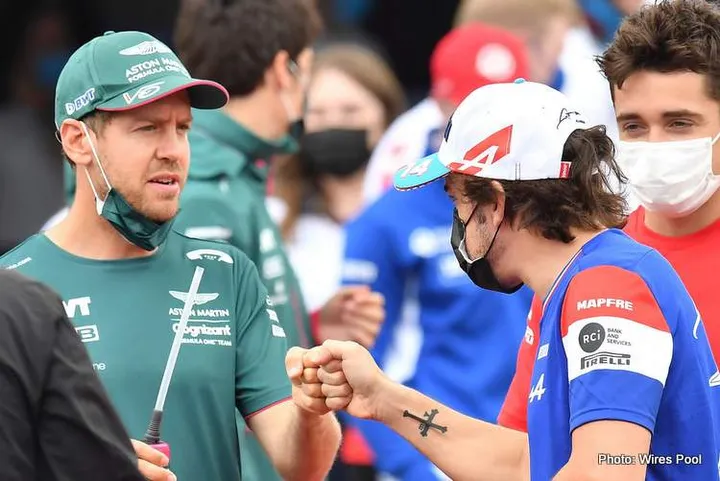 vettel alonso drivers parade 2022