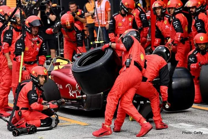 ferrari sainz pitstop dutch gp ferrari fumble mistake f1