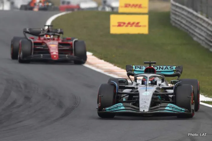 russell leclerc zandvoort 2022