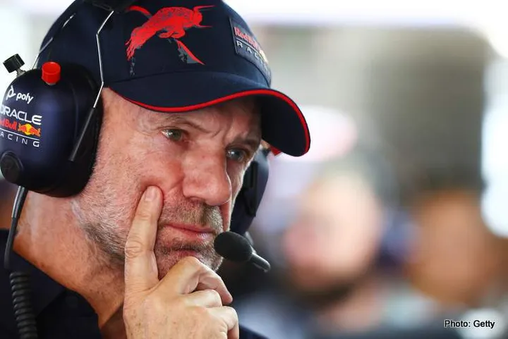 BARCELONA, SPAIN - MAY 21: Adrian Newey, the Chief Technical Officer of Red Bull Racing looks on in the garage during qualifying ahead of the F1 Grand Prix of Spain at Circuit de Barcelona-Catalunya on May 21, 2022 in Barcelona, Spain. (Photo by Mark Thompson/Getty Images)
