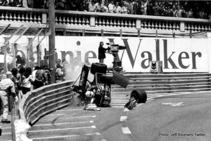 brundle crash f1 monaco big shunt monaco accident lucky