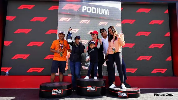 LAS VEGAS, NEVADA - NOVEMBER 05: General view at the fan fest during the Formula 1 Las Vegas Grand Prix 2023 launch party on November 05, 2022 on the Las Vegas Strip in Las Vegas, Nevada. (Photo by Alex Bierens de Haan - Formula 1/Formula 1 via Getty Images)