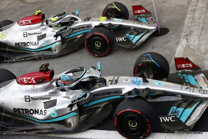 sao paulo sprint race hamilton russell mercedes 2022