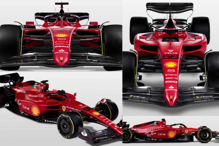 ferrari F1-75 collage