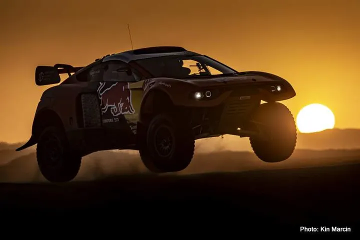 Sebastien Loeb and Fabian Lurquin from Bahrain Raid Xtreme is testing in Merzougha for Rally Dakar 2023, Morocco on October 23, 2022 // Kin Marcin / Red Bull Content Pool // SI202211250945 // Usage for editorial use only //