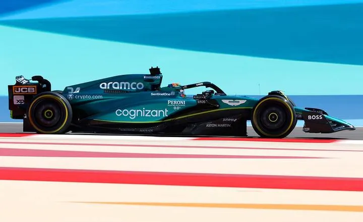 aston martin bahrain f1 test