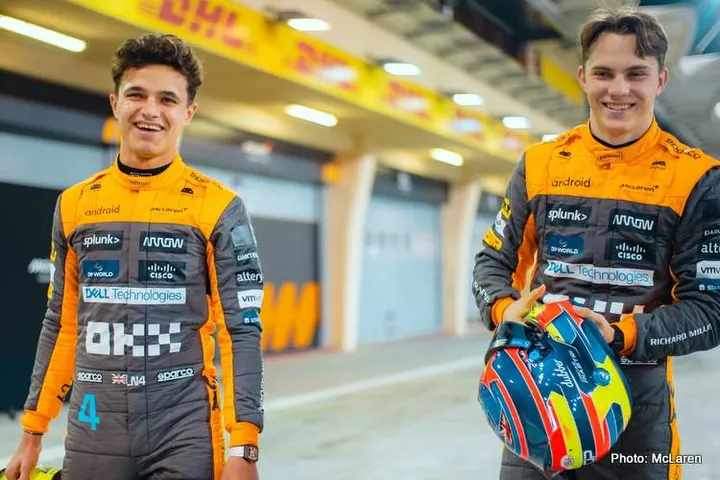 norris piastri bahrain testing 2023