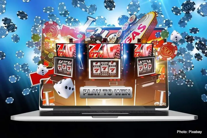 Online Money Games. Internet Online Casino Concept Illustration 3D Rendered.