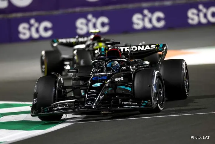 Mercedes W14 developments coming through already