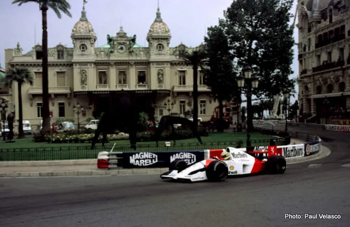 Photo by Paul Velasco 1991 Monaco Grand Prix, Monte Carlo Ayrton Senna, McLaren-Honda