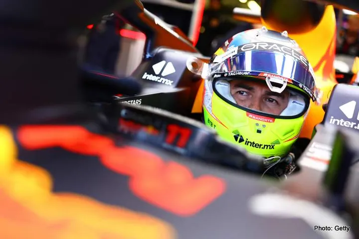 BAKU, AZERBAIJAN - APRIL 28: Sergio Perez of Mexico and Oracle Red Bull Racing prepares to drive in the garage during qualifying ahead of the F1 Grand Prix of Azerbaijan at Baku City Circuit on April 28, 2023 in Baku, Azerbaijan. (Photo by Mark Thompson/Getty Images)BAKU, AZERBAIJAN - APRIL 28: Sergio Perez of Mexico and Oracle Red Bull Racing prepares to drive in the garage during qualifying ahead of the F1 Grand Prix of Azerbaijan at Baku City Circuit on April 28, 2023 in Baku, Azerbaijan. (Photo by Mark Thompson/Getty Images)