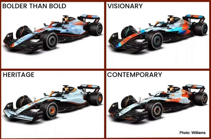 williams fw45 fan livery options 2023