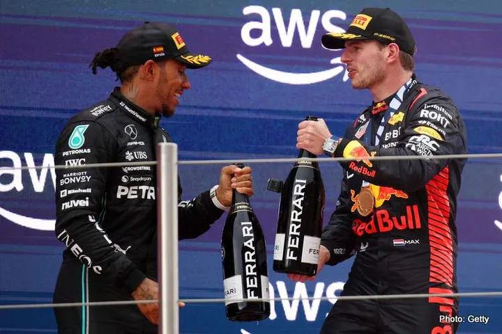 F1 Grand Prix of Spain hamilton mercedes russell verstappen