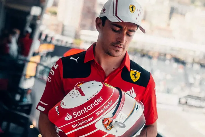 leclerc helmet f1 floods auction