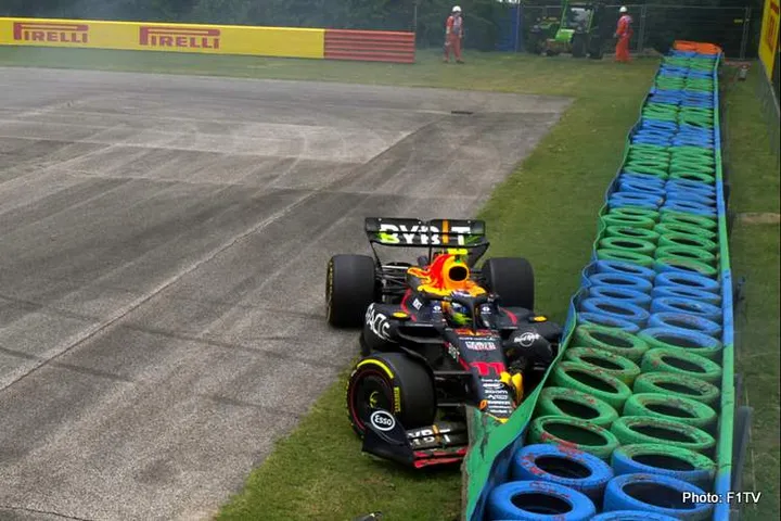 perez crash fp1 hungary