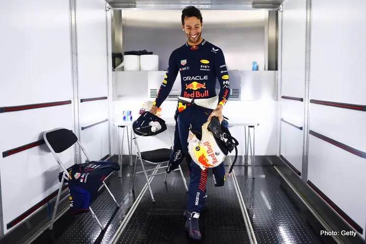 NORTHAMPTON, ENGLAND - JULY 11: Daniel Ricciardo of Australia and Oracle Red Bull Racing prepares to drive during Formula 1 testing at Silverstone Circuit on July 11, 2023 in Northampton, England. (Photo by Mark Thompson/Getty Images)