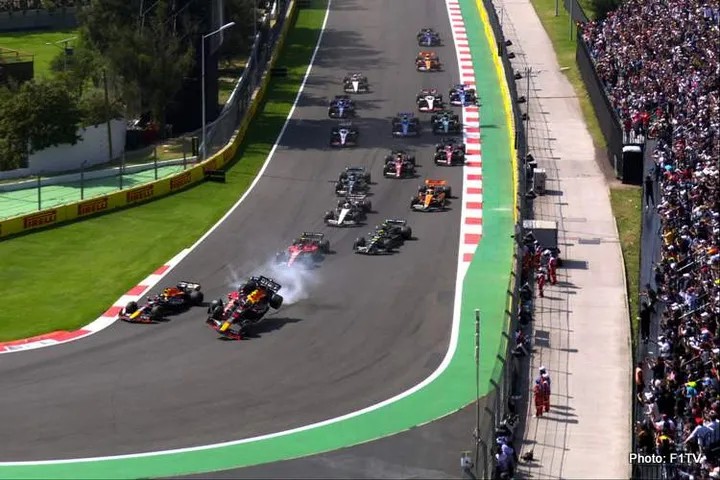 mexico city gp start perez crash verstappen winner