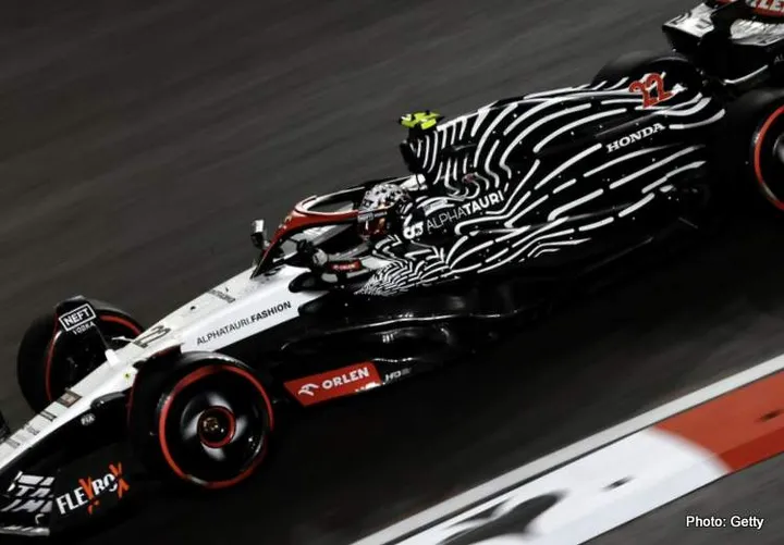 las vegas gp practice f1 alphatauri