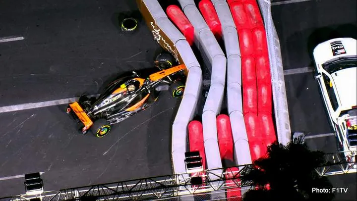 norris las vegas gp f1 crash