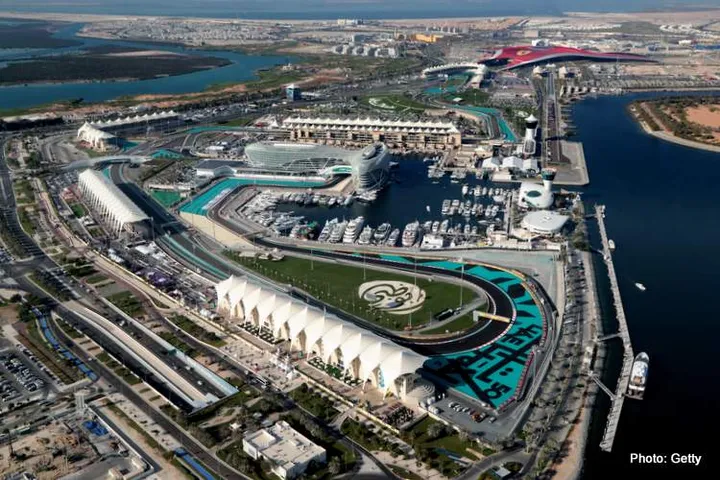 abu dhabi grand prix yas marina circuit aerial view