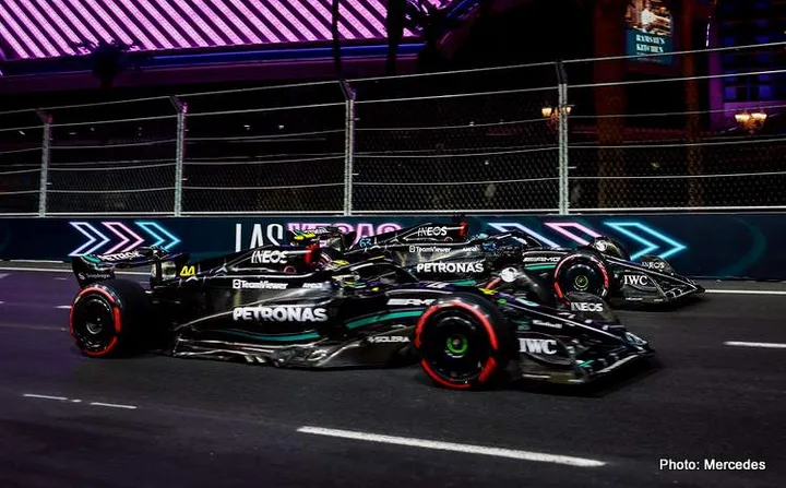 hamilton russell f1 mercedes las vegas gp