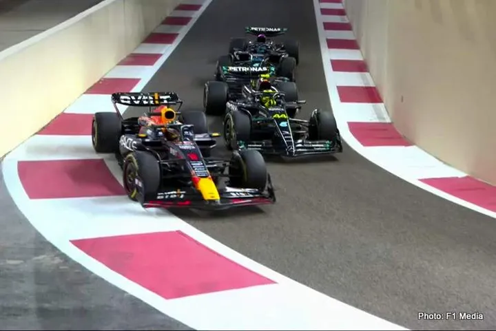 verstappen hamilton russell abu dhabi 2023