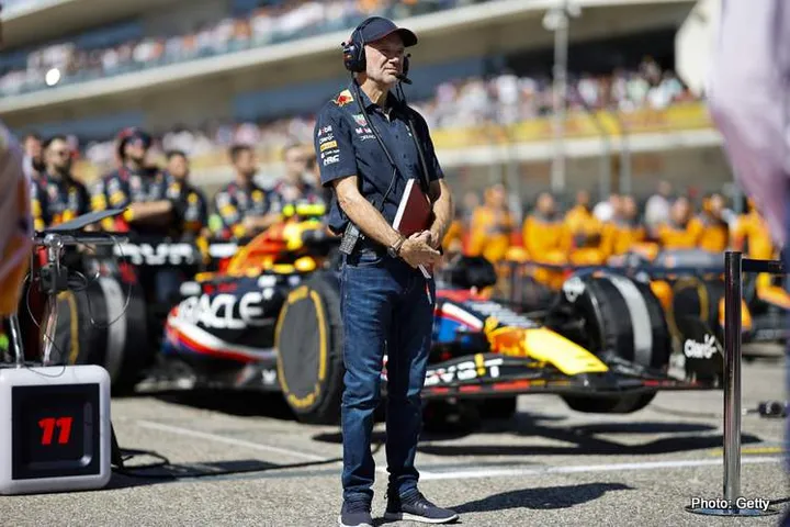 AUSTIN, TEXAS - OCTOBER 22: Adrian Newey, the Chief Technical Officer of Red Bull Racing looks on on the grid prior to the F1 Grand Prix of United States at Circuit of The Americas on October 22, 2023 in Austin, Texas. (Photo by Chris Graythen/Getty Images)