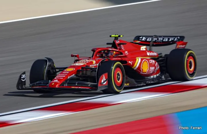 ferrari bahrain f1 testing 2024 leclerc action 