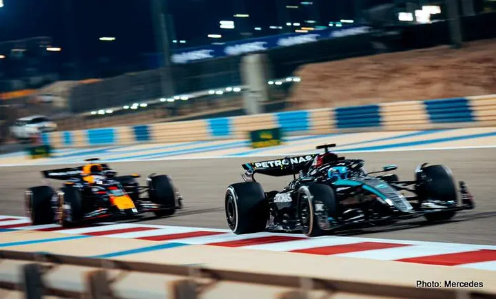 russell verstappen f1 bahrain testing