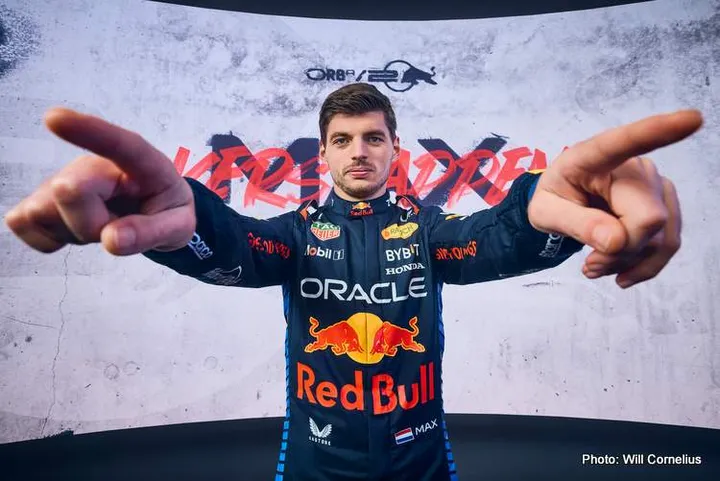 Max Verstappen poses for a portrait during Red Bull Racing 2024 Season Launch RB20 in London, UK on January 30, 2024 // Will Cornelius / Content Pool // SI202402140480 // Usage for editorial use only //